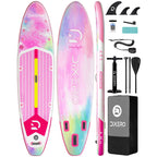 Myboat DIXERO Flower Aufblasbares SUP Board 335×84×15 cm – bis 170 kg, Blumen-Design | Thryvo Fitness