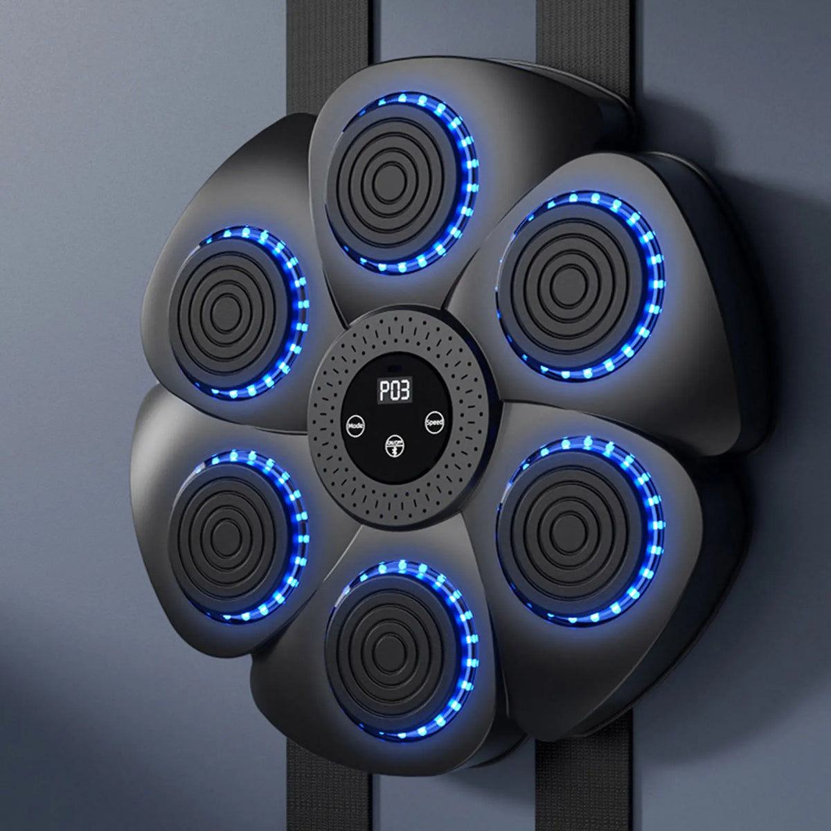 Smart Music Boxing Machine – Wandmontage, Bluetooth, LED-Licht, Trefferzähler | Thryvo Fitness