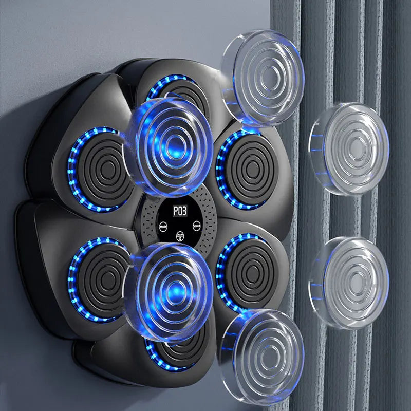 Smart Music Boxing Machine – Wandmontage, Bluetooth, LED-Licht, Trefferzähler | Thryvo Fitness