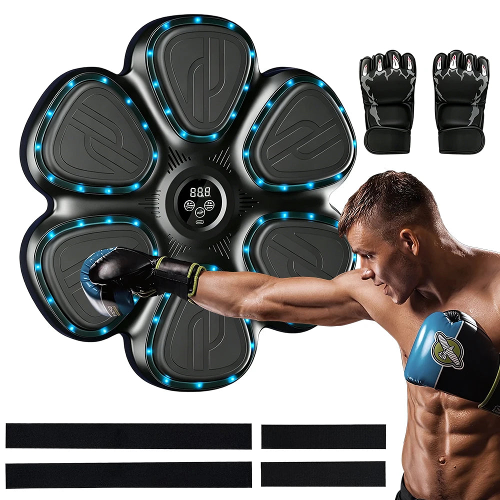 Boxing Machine 9 Speed & 9 Modi – Wandtrainer mit Handschuhen, LED & Punkteanzeige | Thryvo Fitness