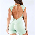 Damen Gym Jumpsuit – Nahtloser Rückenfreier Einteiler für Yoga, Fitness & Sport | Thryvo Fitness