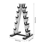 Kurzhantel Ständer 5-stufig – A-Frame Stahlregal für 5 Paare, 100 kg Tragkraft | Thryvo Fitness