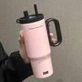 720ml Edelstahl Thermobecher mit Strohhalm & Griff – Vakuumisoliert für Kaffee, Eis & Outdoor | Thryvo Fitness