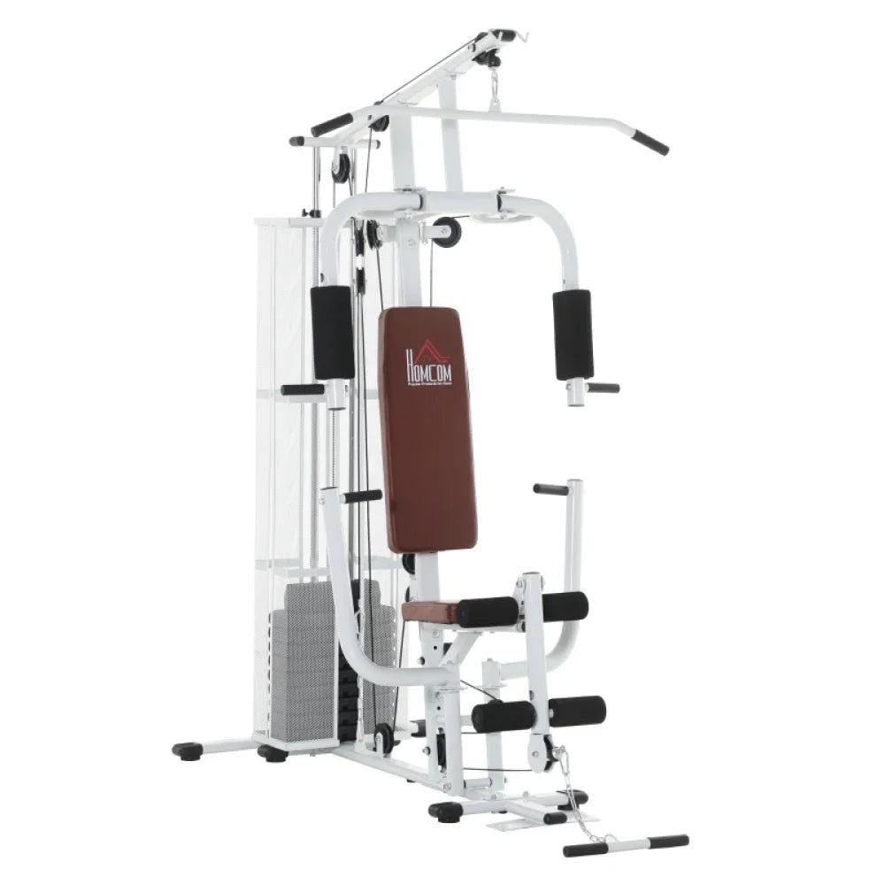 Multigym Kraftstation mit Gewichten, Klimmzug & Beintrainer – 150×110×210 cm | Thryvo Fitness