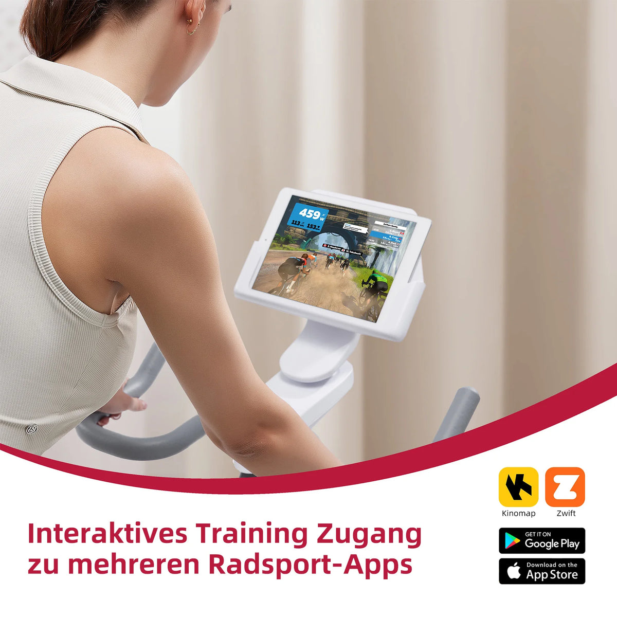 JASPORT S3 Ergometer Heimtrainer – App, Zwift & Kinomap, leise, bis 120 kg | Thryvo Fitness