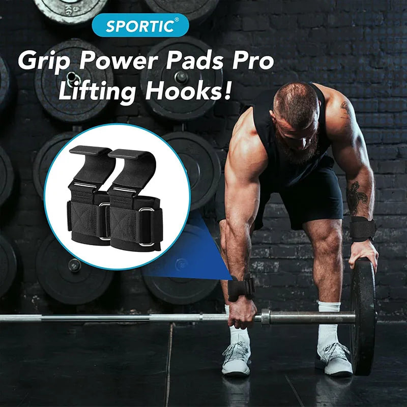 Gewichtheben Hooks mit Handgelenkbandagen – Deadlift Grips für Pull-ups & Powerlifting | Thryvo Fitness