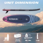 Aufblasbares SUP Board im Farbverlauf-Design 305×76×15 cm – für Frauen & Anfänger, Yoga & Fitness | Thryvo Fitness
