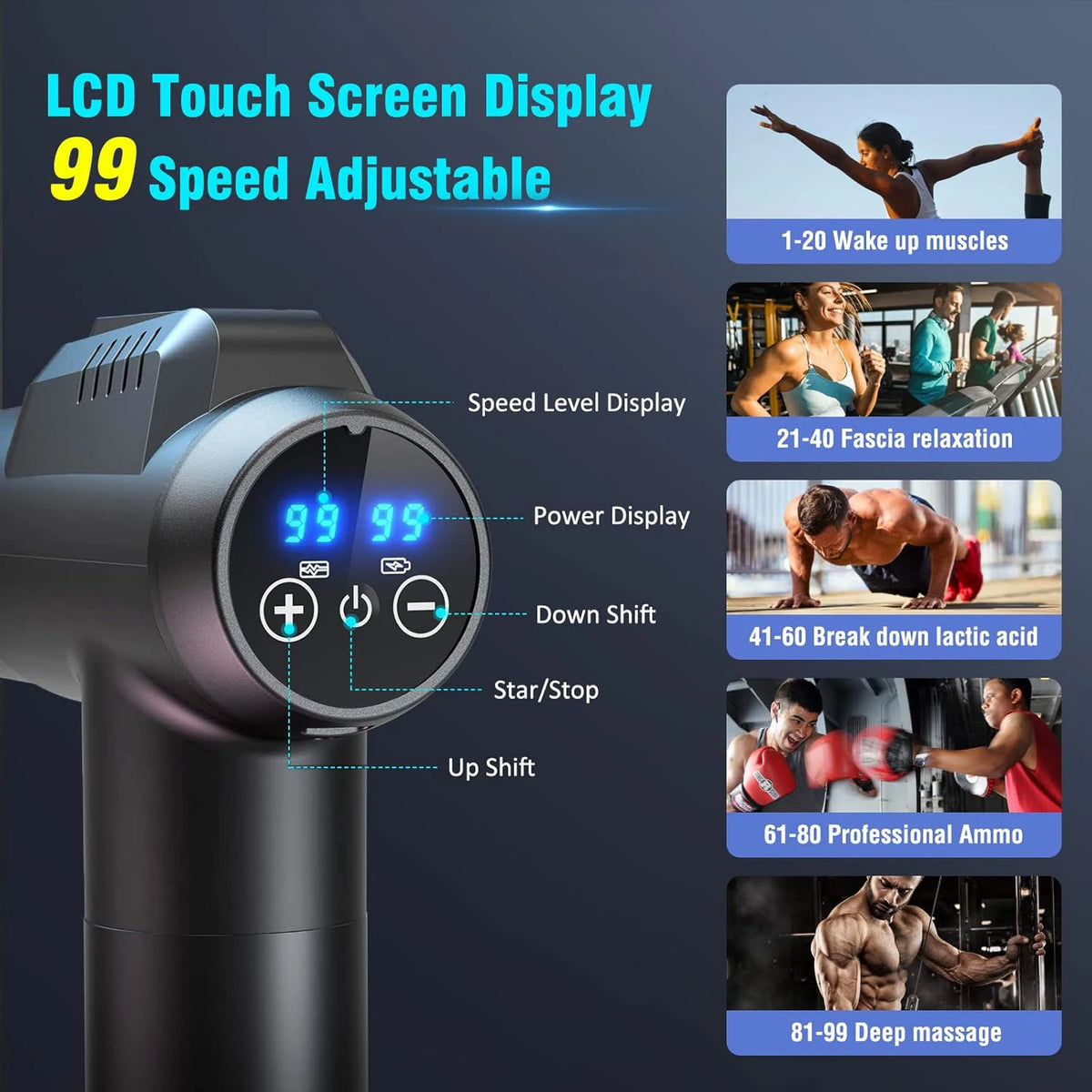 Elektrische Massagepistole mit Drucksensor – leise, 6h Akku, USB-C | Thryvo Fitness