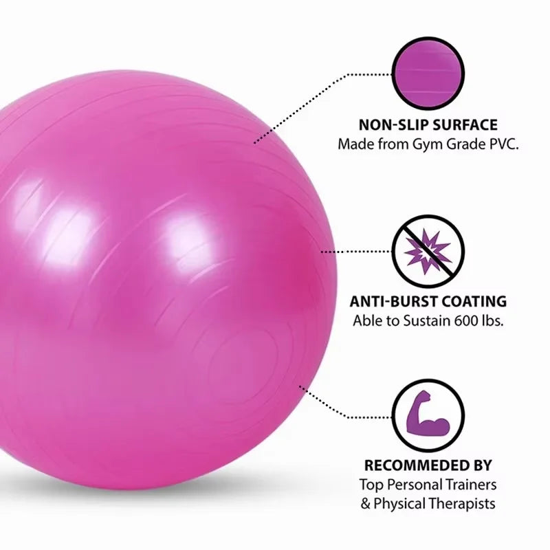 Gymnastikball 55 / 75 cm – aufblasbar, verdickt, Yoga, Pilates & Balance | Thryvo Fitness