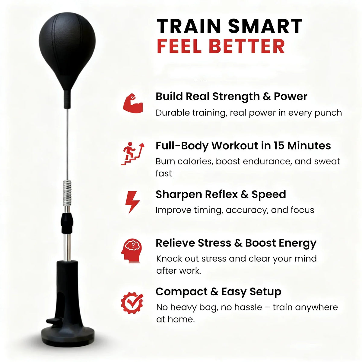 Cobra Boxsack Reflex Bag – Höhenverstellbarer Punching Bag für Boxing & Agility | Thryvo Fitness