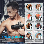 Booster Lightsaber Massagepistole – Smart-Hit, 6 Aufsätze, leise, Type-C | Thryvo Fitness