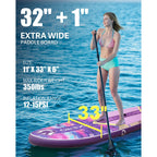 DIXERO Aufblasbares SUP Board 335×84×15 cm – bis 170 kg, All-Round, Komplett-Set | Thryvo Fitness