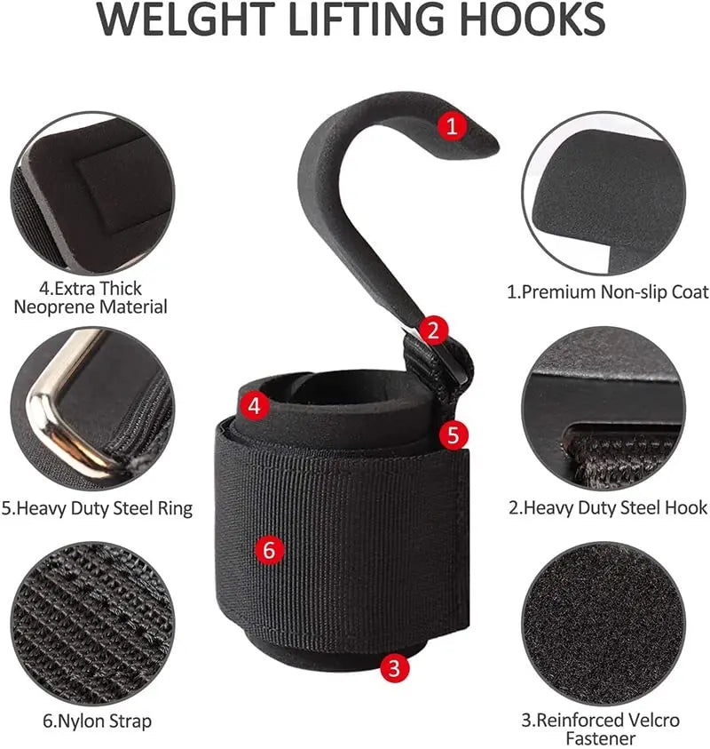Gewichtheben Hooks mit Handgelenkbandagen – Deadlift Grips für Pull-ups & Powerlifting | Thryvo Fitness