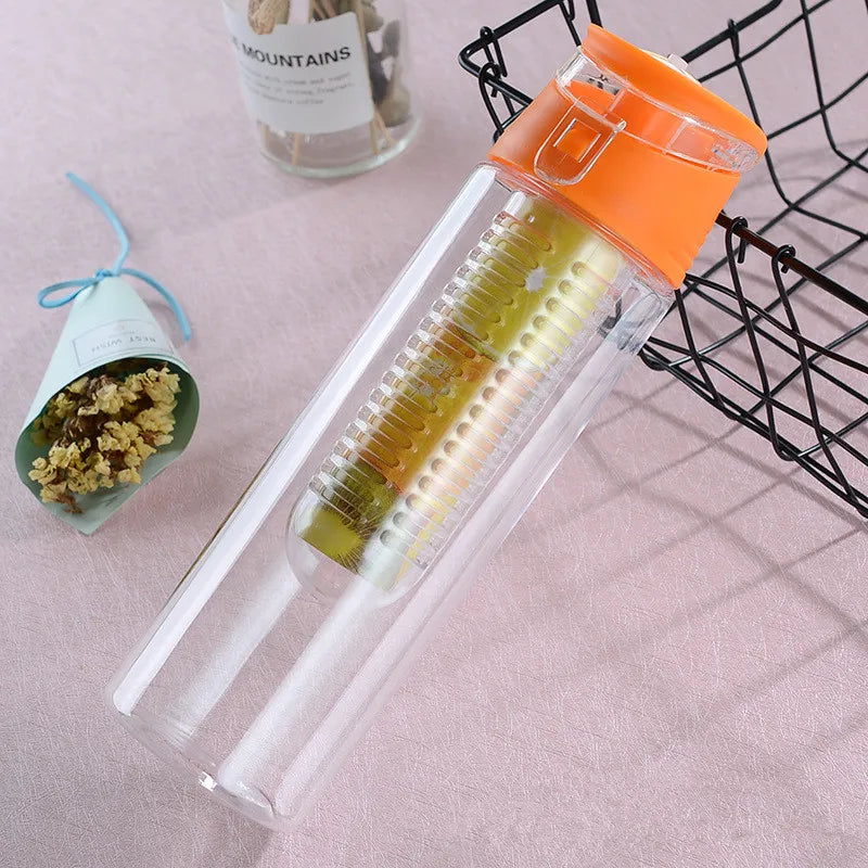 700ml Früchte Infuser Trinkflasche – BPA-frei, mit Teefilter, für Zitronen, Camping & Sport | Thryvo Fitness