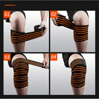 Kniebandagen 2m – Elastische Kompressionsbandagen für Squat, Powerlifting & Gewichtheben | Thryvo Fitness