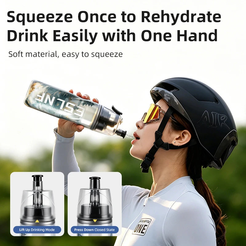 Sporttrinkflasche 2-in-1 – Spray & Direkttrinken, 0,6L, doppelwandig | Thryvo Fitness