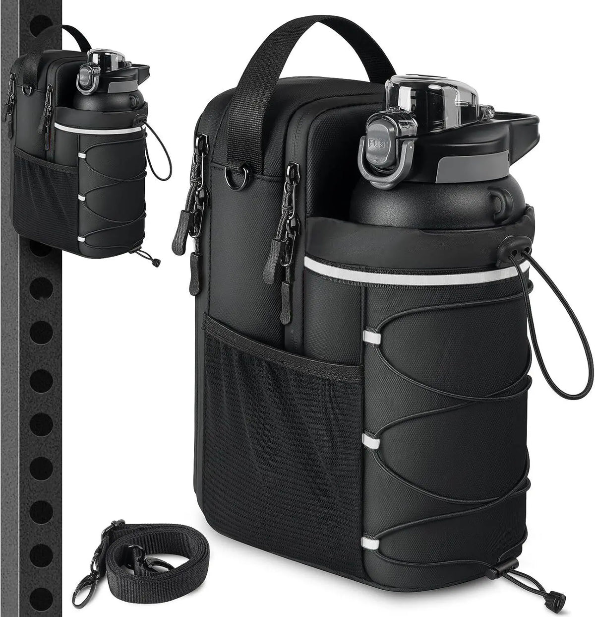 Magnetische Gym Tasche – Tragbare Umhängetasche mit Magnet & Flaschenfach für Fitness | Thryvo Fitness