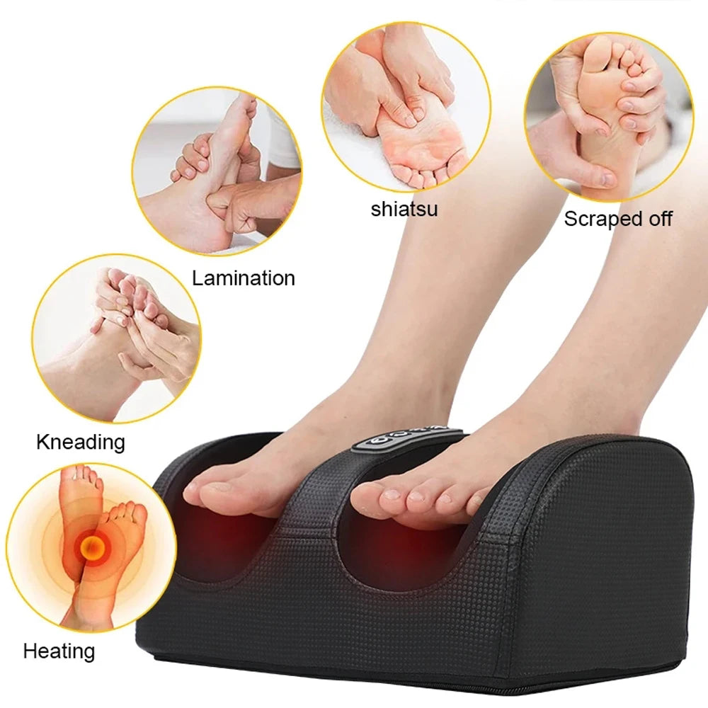 Shiatsu Fußmassagegerät – Wärmefunktion, 12 Massagebälle, 3 Stufen | Thryvo Fitness