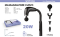 Mini T-Grip Massagepistole – USB, 5 Stufen, 4 Aufsätze, leise & tragbar für Muskelregeneration | Thryvo Fitness