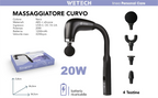Mini T-Grip Massagepistole – USB, 5 Stufen, 4 Aufsätze, leise & tragbar für Muskelregeneration | Thryvo Fitness