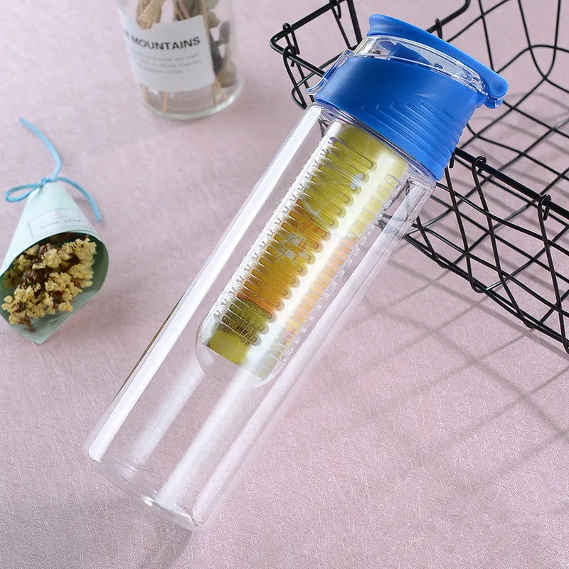 700ml Früchte Infuser Trinkflasche – BPA-frei, mit Teefilter, für Zitronen, Camping & Sport | Thryvo Fitness