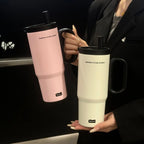 720ml Edelstahl Thermobecher mit Strohhalm & Griff – Vakuumisoliert für Kaffee, Eis & Outdoor | Thryvo Fitness