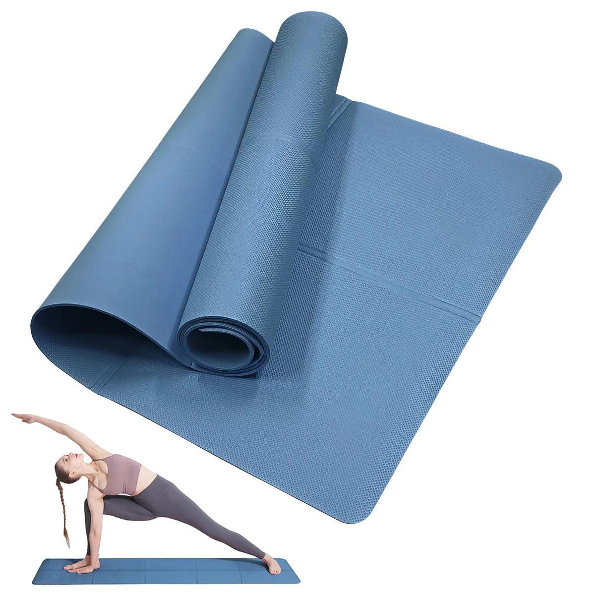 Yogamatte 4 mm – EVA, rutschfest, 173 x 61 cm, Yoga, Pilates & Fitness | Thryvo Fitness