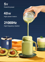 Portabler Elektrischer Mixer 400ml – 6 Klingen, USB, für Smoothies, Saft & Eis | Thryvo Fitness