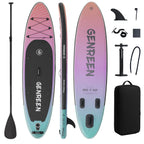 Aufblasbares SUP Board im Farbverlauf-Design 305×76×15 cm – für Frauen & Anfänger, Yoga & Fitness | Thryvo Fitness