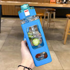 Sport Trinkflasche 700 & 900 ml – BPA-frei, auslaufsicher mit Zeitmarkierung & Strohhalm | Thrive Fitness