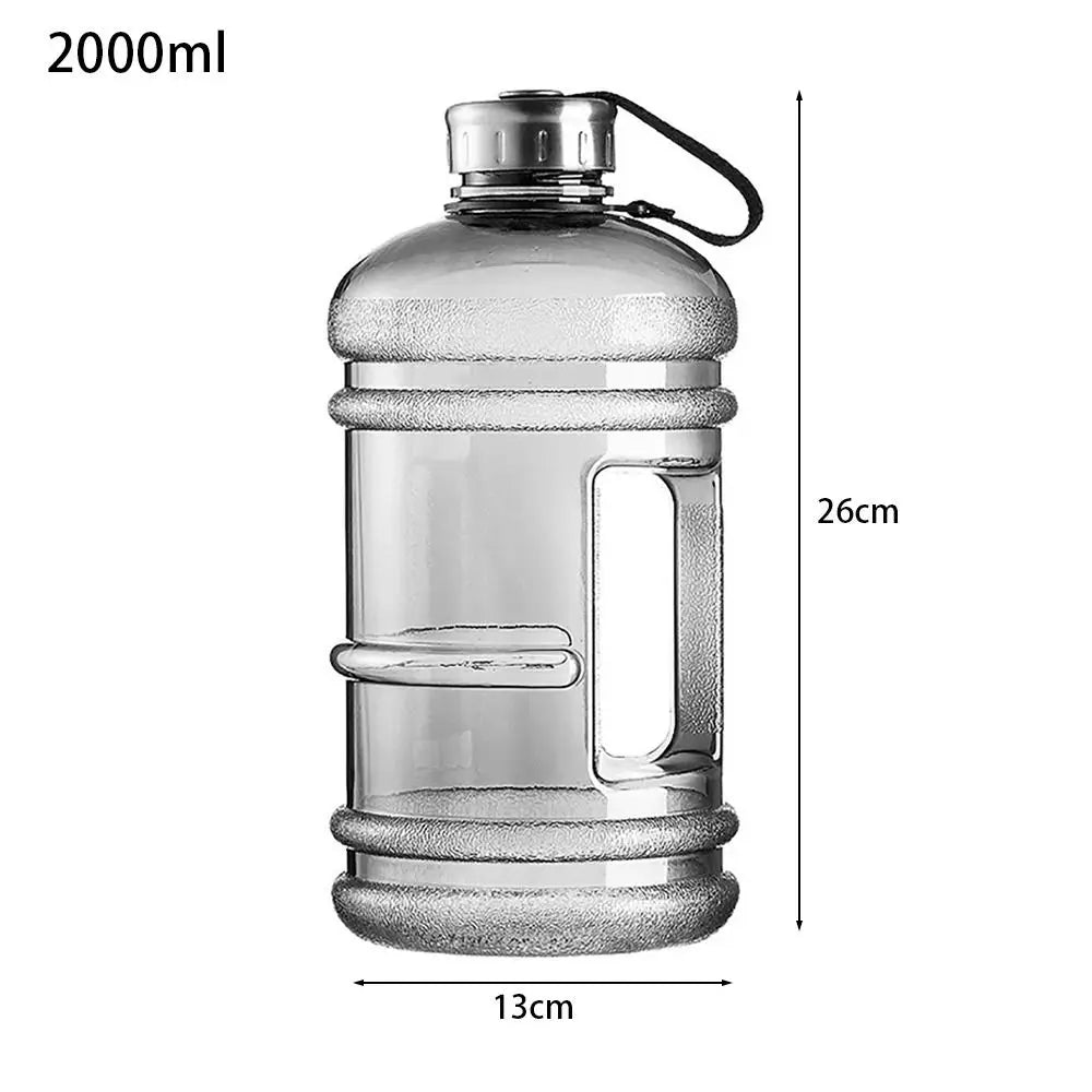 2L Gallon Trinkflasche PETG – Großkapazität mit Tragegriff, Zeitmarkierung & BPA-frei | Thryvo Fitness