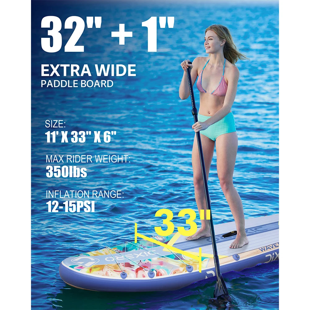 Myboat DIXERO Flower Aufblasbares SUP Board 335×84×15 cm – bis 170 kg, Blumen-Design | Thryvo Fitness