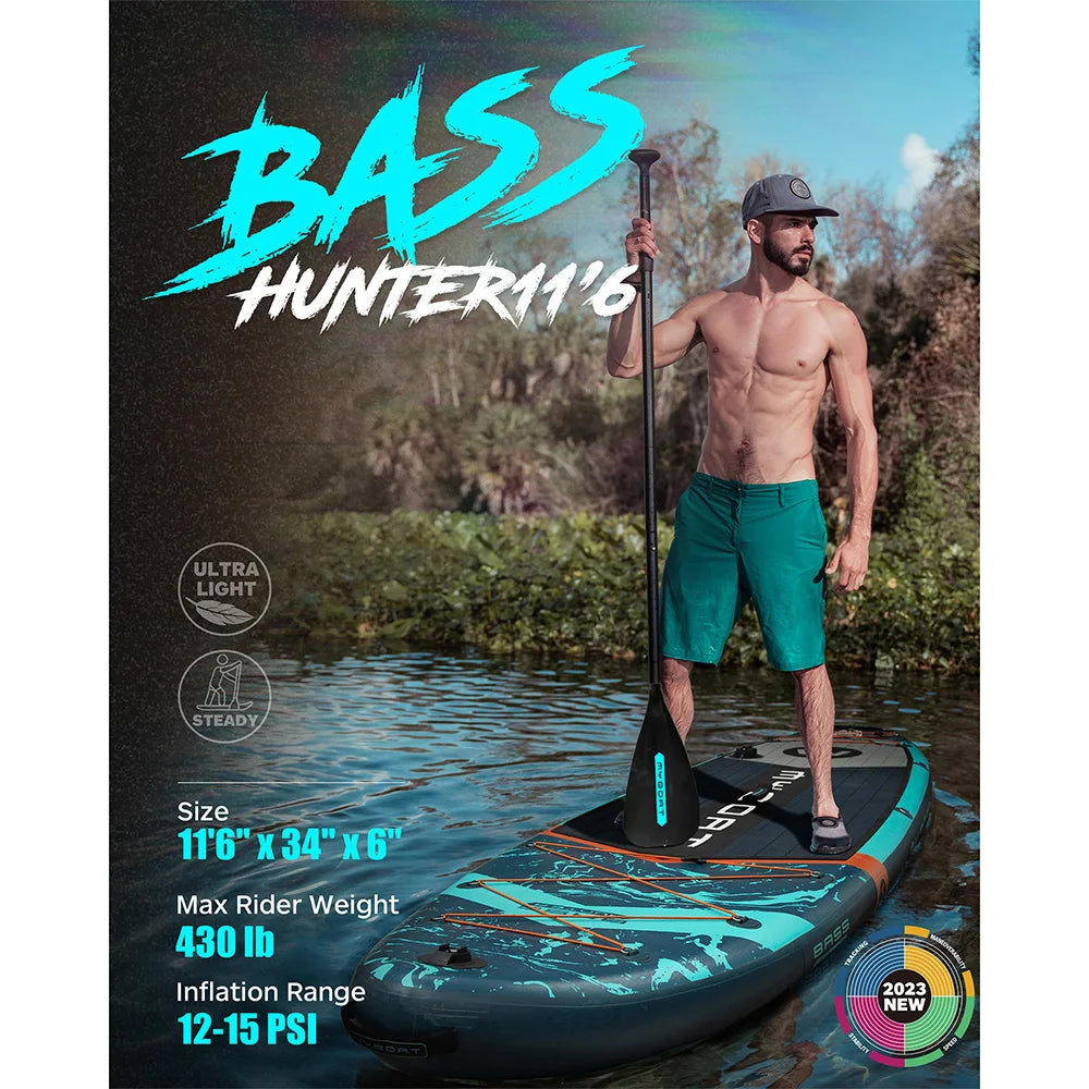 Myboat Aufblasbares SUP Board 351×86×15 cm – bis 195 kg, Komplett-Set mit Zubehör | Thryvo Fitness