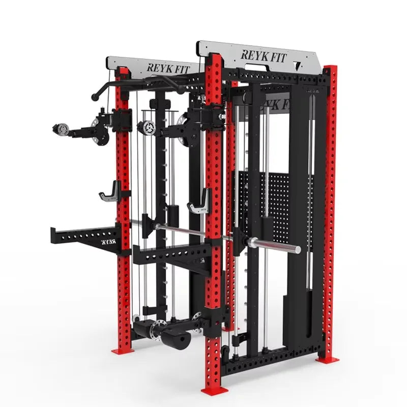 Smith Machine Power Rack – Multifunktional, 75+ kg Gewichtsturm, Stahl | Thryvo Fitness