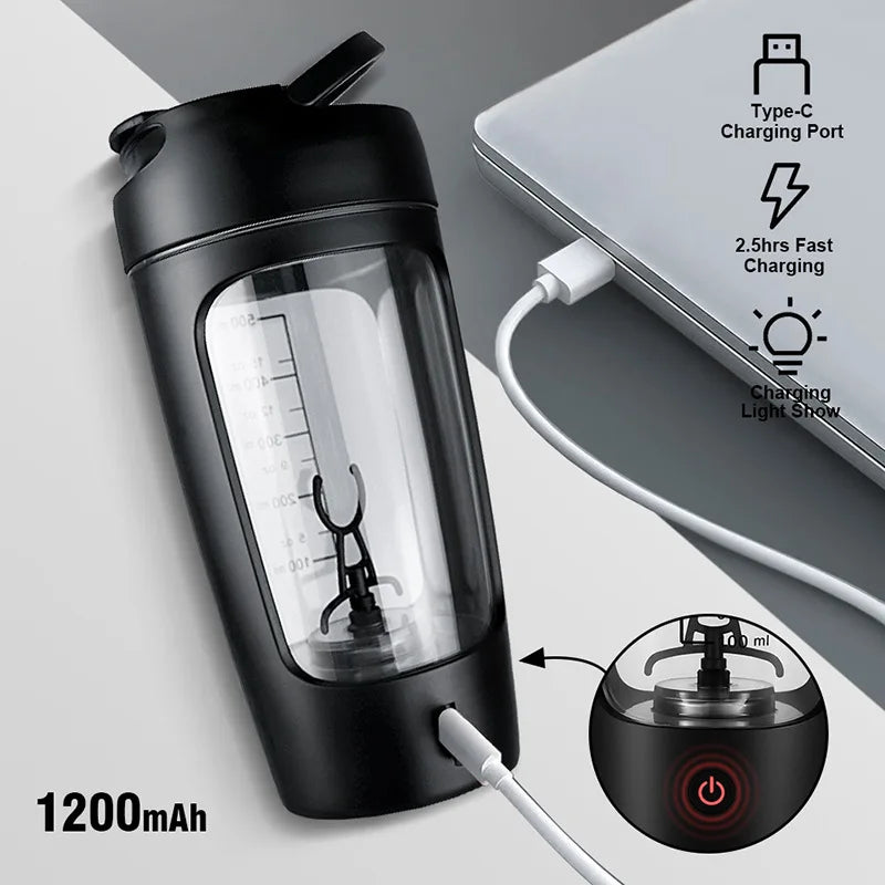 Elektrischer Protein Shaker 500ml – Automatischer Mixer für Gym, Fitness & Outdoor | Thryvo Fitness