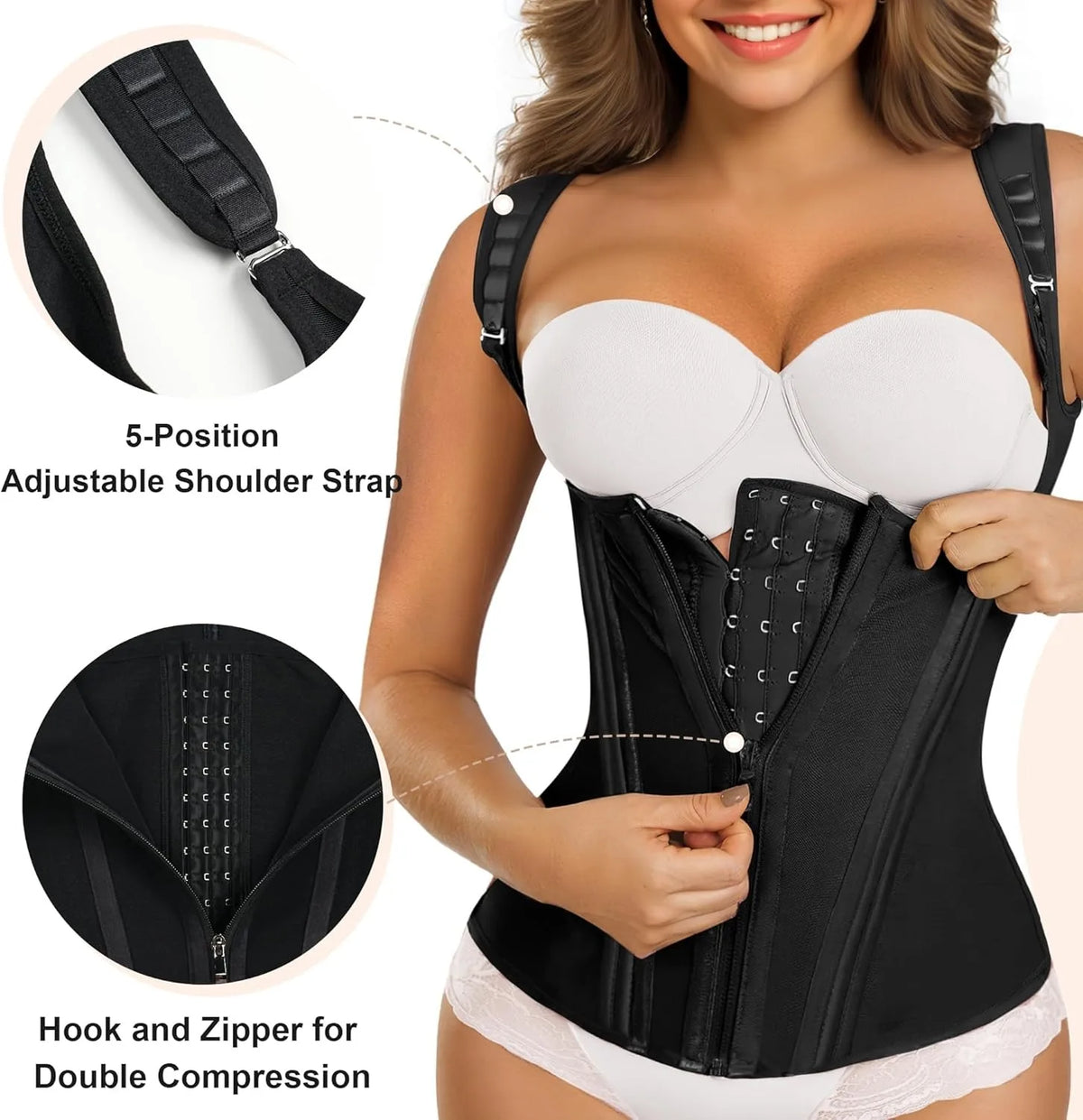 Taillenkorsett – Waist Trainer für Damen mit Stahlstäben
