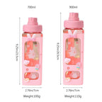 Kawaii Trinkflasche 700 & 900 ml – mit Strohhalm, Sticker & süßem Design, BPA-frei | Thryvo Fitness