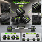 Langhantel Set 30 KG – 2-in-1 Kurzhantel & Langhantel, verstellbar für Home-Gym | Thryvo Fitness