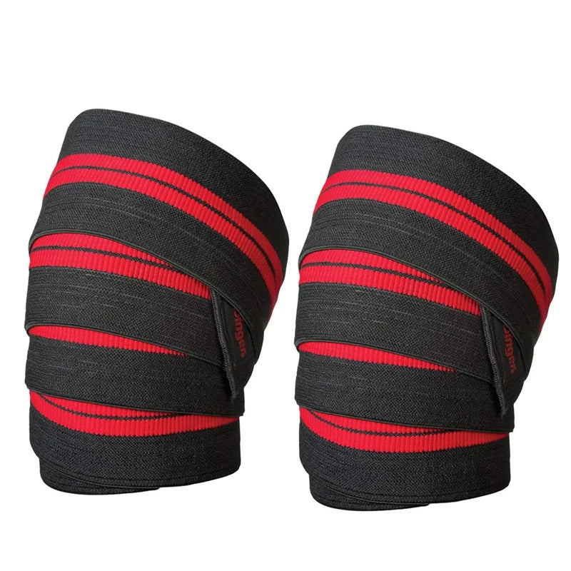 Kniebandagen 2m – Elastische Kompressionsbandagen für Squat, Powerlifting & Gewichtheben | Thryvo Fitness