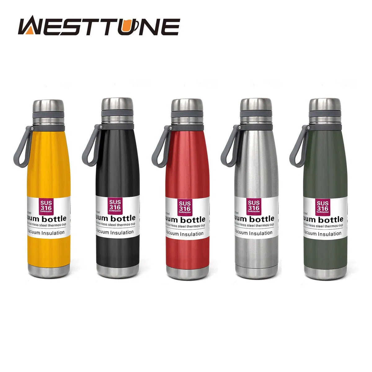 Edelstahl Thermoskanne 850–1500 ml – 316 Lebensmittelstahl, Vakuumisoliert für Outdoor, Camping & Reisen | Thryvo Fitness