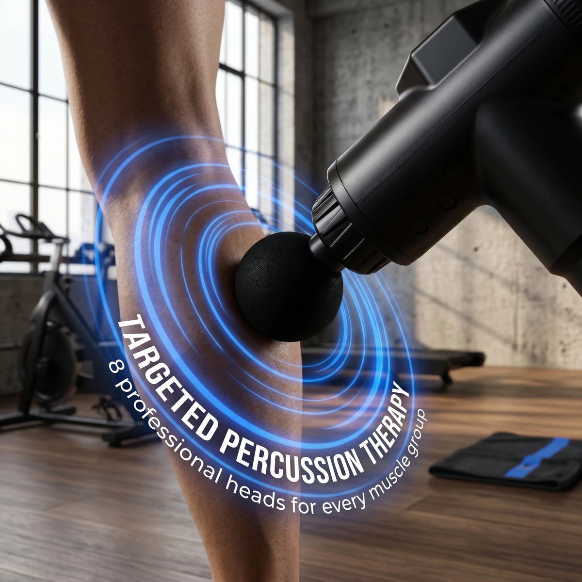 Profi Massagepistole 99 Stufen – 8 Aufsätze, USB-C, 6 Std. Akku, leise für Muskelregeneration | Thryvo Fitness