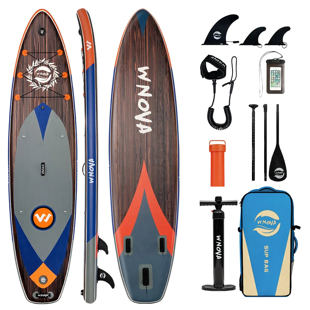 WNOVA W025 Ultraleichtes Aufblasbares SUP Board 350×86×15 cm – Yoga, Angeln, Reisen | Thryvo Fitness