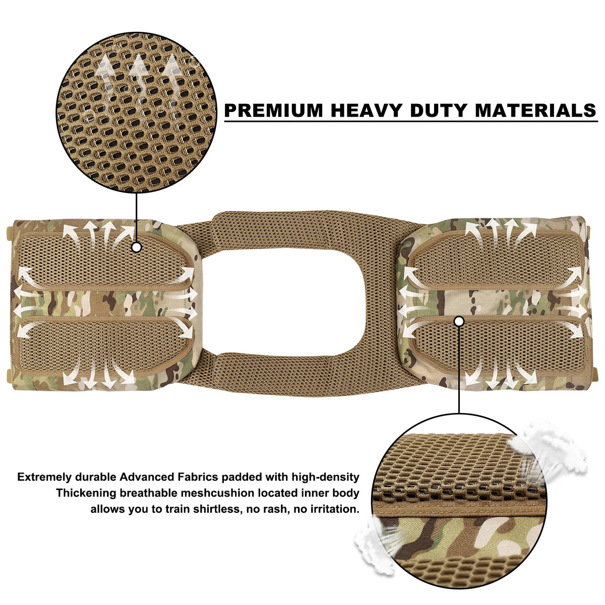 Gewichtsweste KRYDEX Tactical – bis 30 kg, MOLLE, 500D Nylon, 4 Farben | Thryvo Fitness