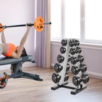 Kurzhantel Ständer 5-stufig – A-Frame Stahlregal für 5 Paare, 100 kg Tragkraft | Thryvo Fitness