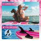 Sowm Pink Aufblasbares SUP Board 335×86×15 cm – bis 185 kg, All-Round, Komplett-Set | Thryvo Fitness