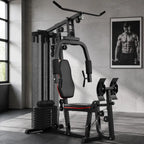 Kraftstation Home Gym – 45 kg Gewichte, Hochzug, Bruststation & Beinpresse | Thryvo Fitness