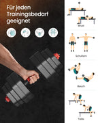 SONGMICS Hexagon Hantelset 30 kg – Kurzhantel, Langhantel & Push-up in einem