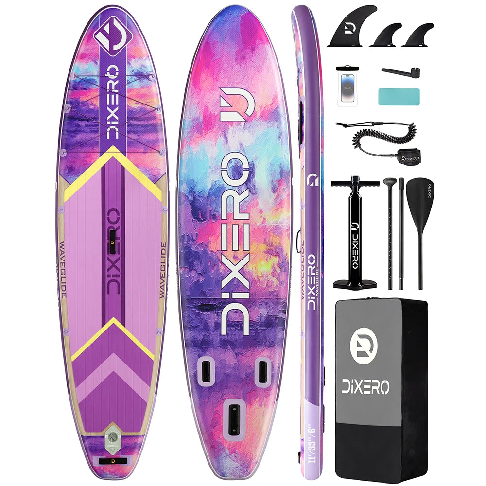 DIXERO Aufblasbares SUP Board 335×84×15 cm – bis 170 kg, All-Round, Komplett-Set | Thryvo Fitness