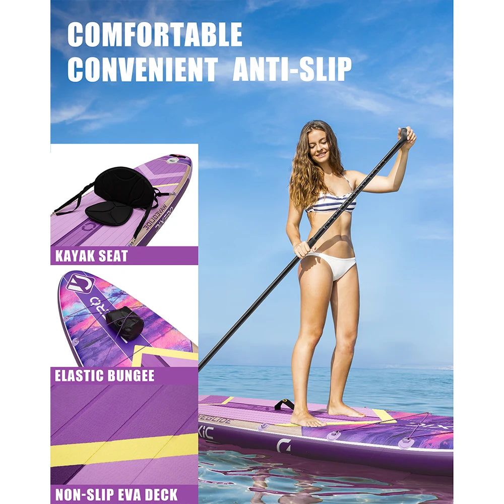 DIXERO Aufblasbares SUP Board 335×84×15 cm – bis 170 kg, All-Round, Komplett-Set | Thryvo Fitness