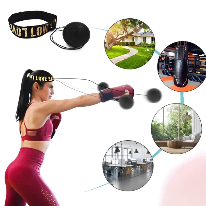 Boxing Reaktionsball mit Kopfband – Reflex Speed Ball für MMA, Muay Thai & Koordination | Thryvo Fitness